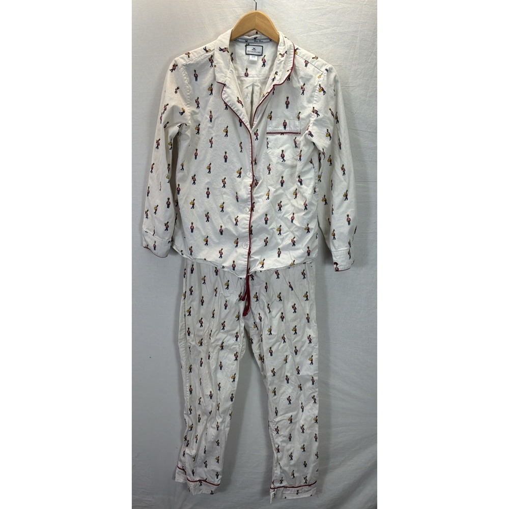Petite Plume Women’s Cotton Christmas Toy Soldier Long Sleeve Pajama Set Size M